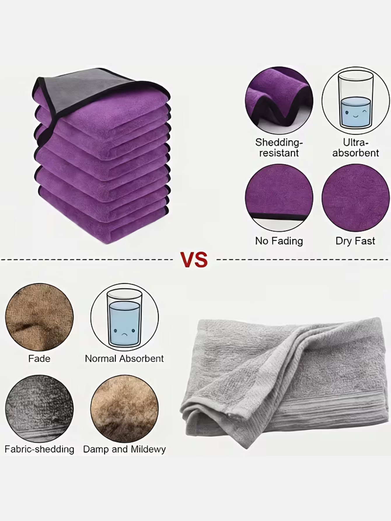10-Pack Double-Sided Coral Vel - Microfiber Towel Detailing avaliação e preço