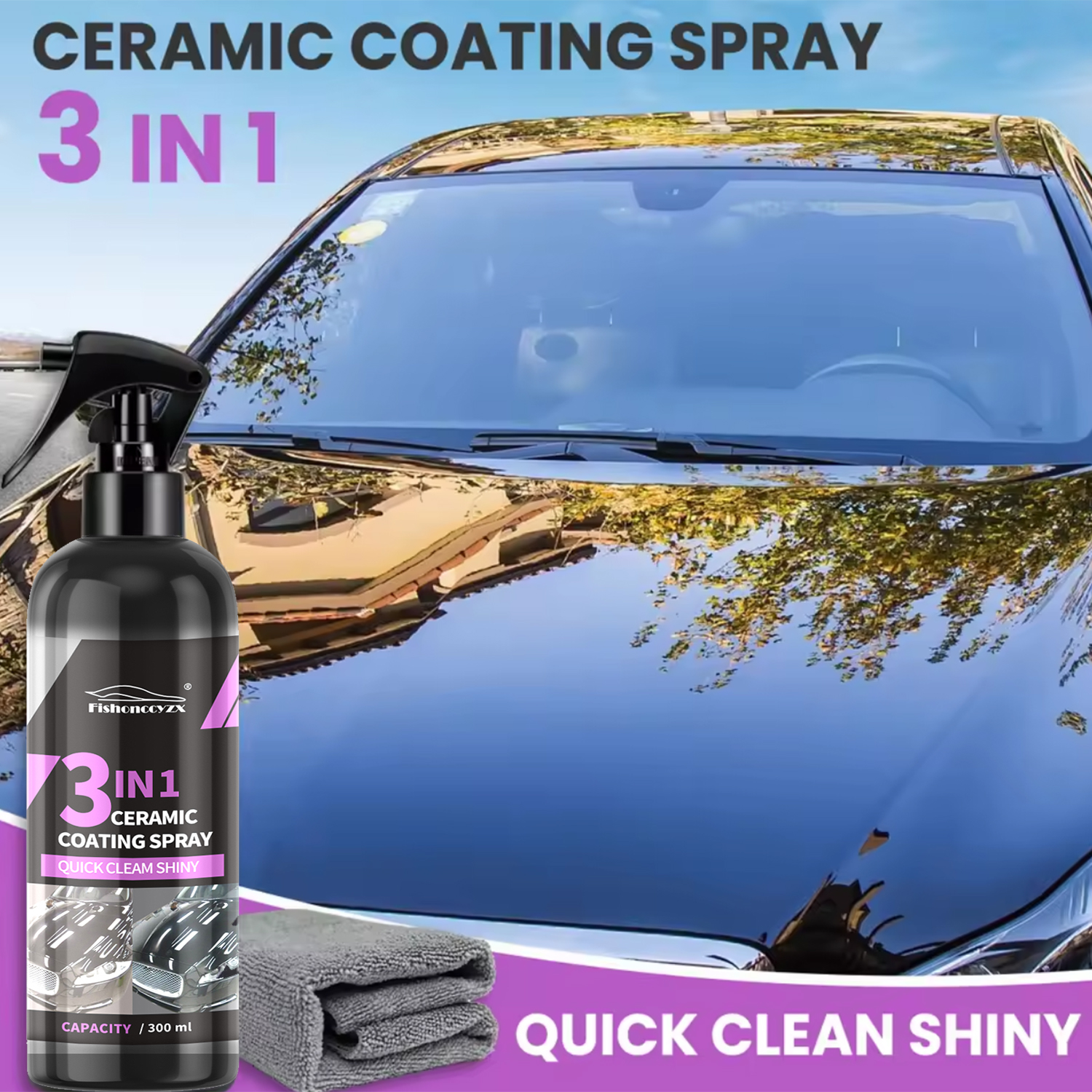 3 in 1 Car Ceramic Liquid Coat - Car Wax Ceramic Coating avaliação e preço