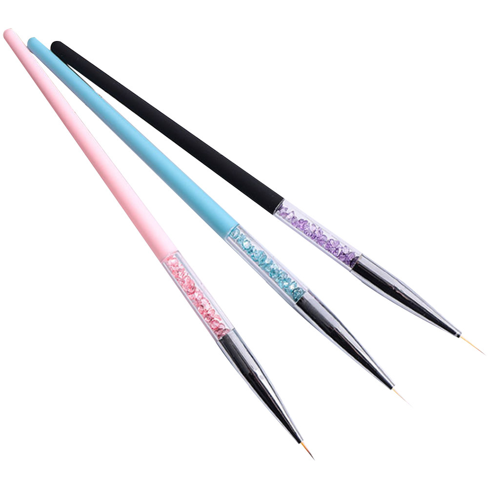 3Pcs Nail Art Pen Set Fine Tip - Detailing Brush Set avaliação e preço
