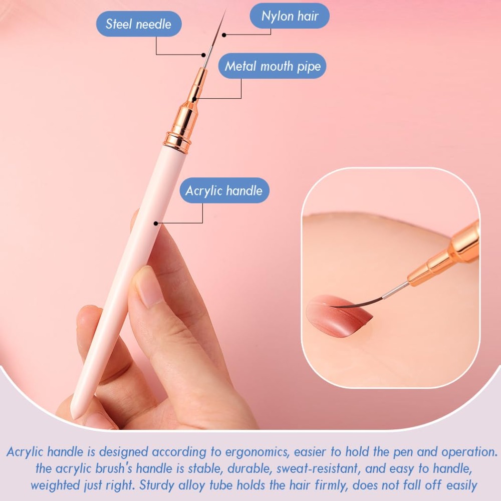 Professional Nail Art Liner Br - Detailing Brush Set avaliação e preço