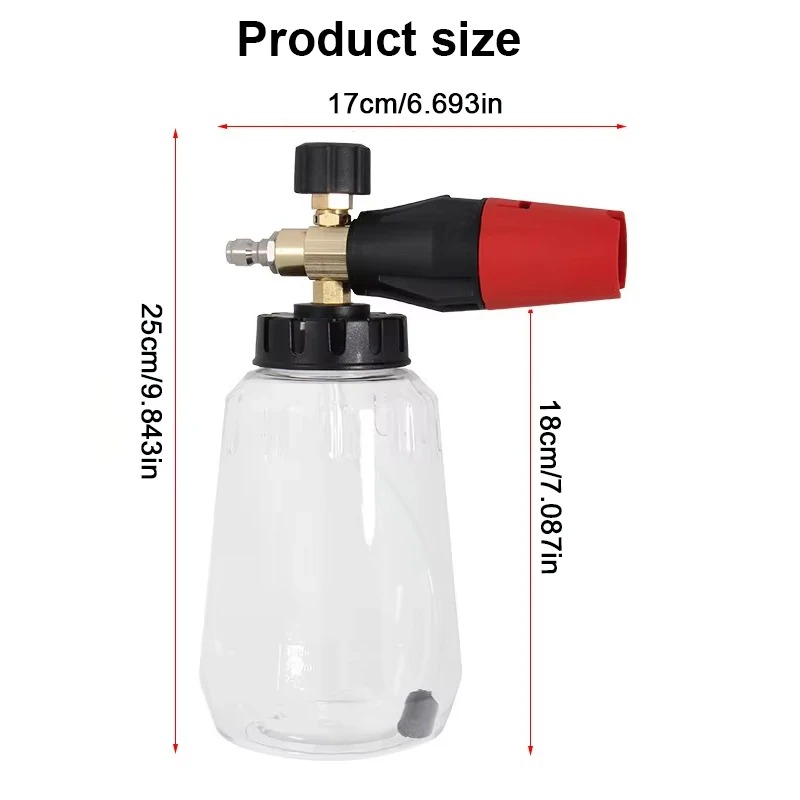 Adjustable Snow Foam Lance 1L  - Pressure Washer Foam Gun avaliação e preço