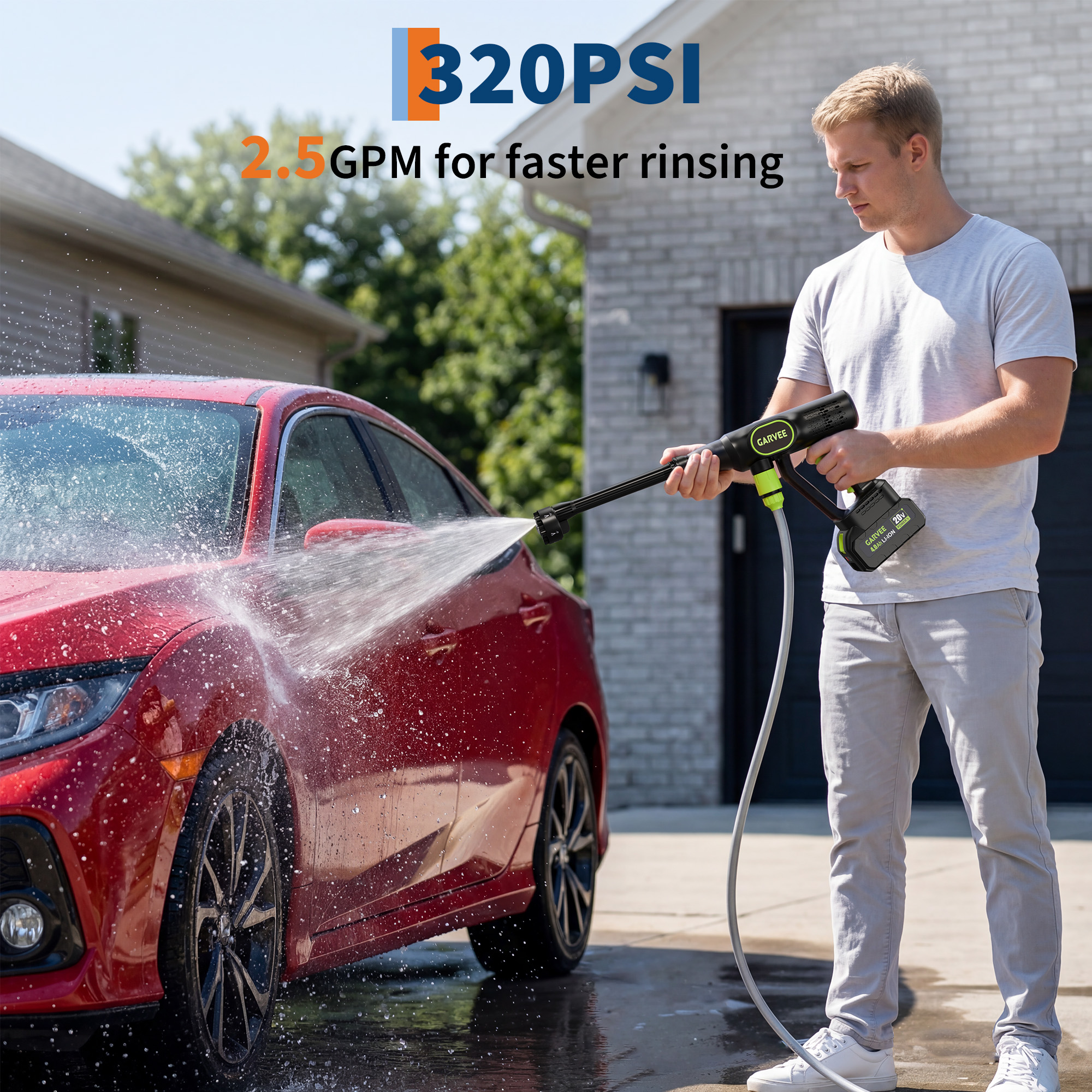 Cordless Pressure Washer, 320  - Foam Cannon Car Wash avaliação e preço