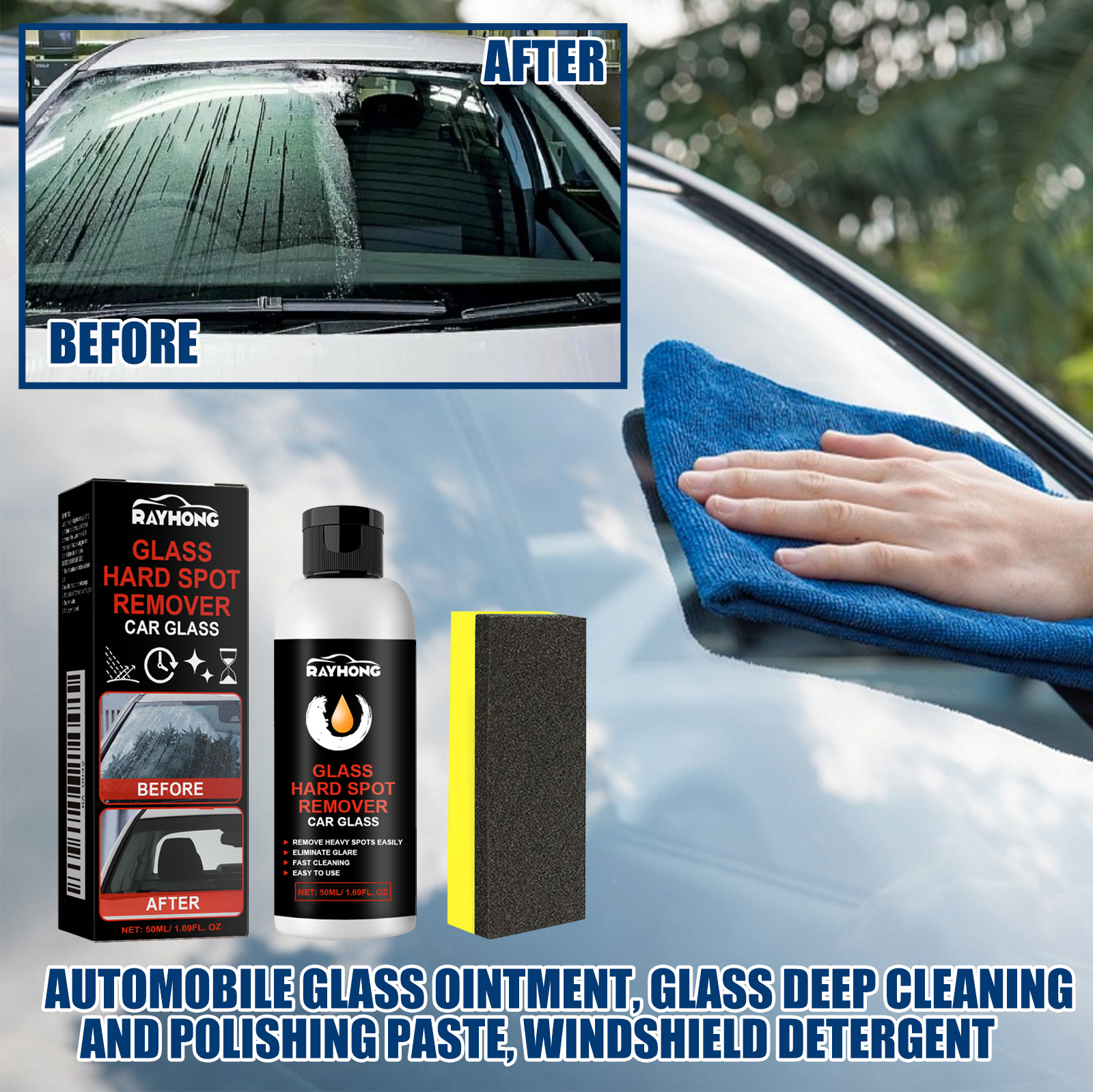 Car Glass Polishing Paste Wind - Car Shampoo Ph avaliação e preço
