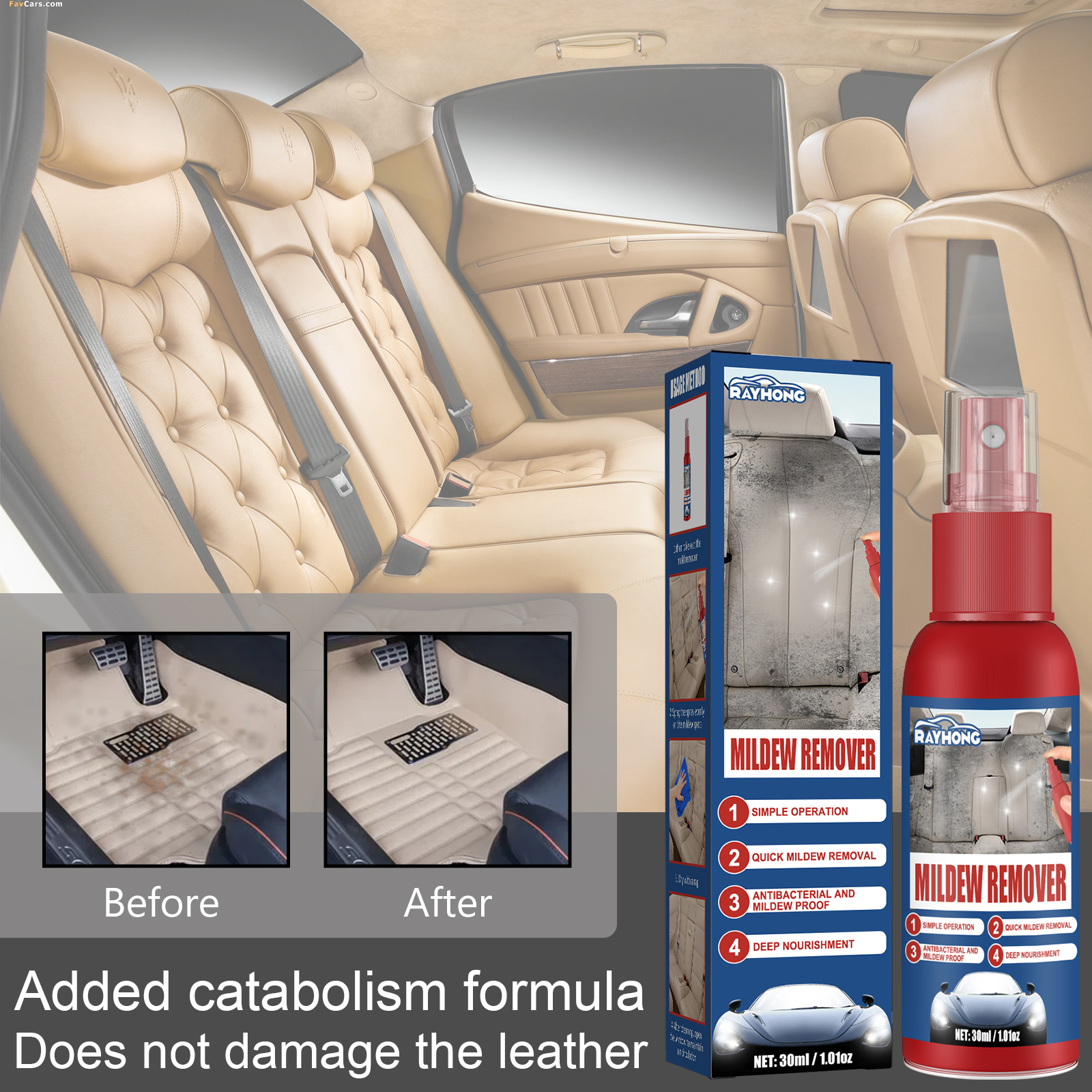 Car Mildew Remover Spray Multi - Seat Cleaner Fabric avaliação e preço
